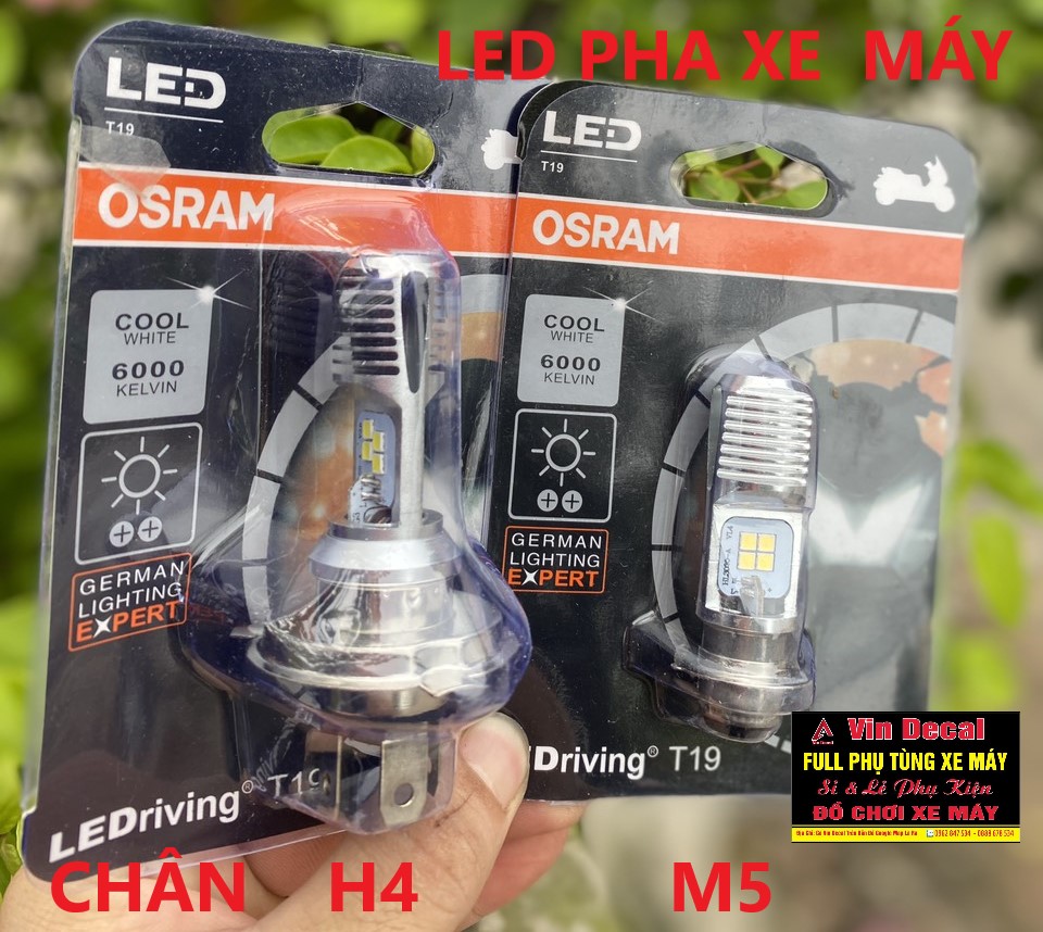 Đèn pha led OSRAM 12V cho xe máy( CHỌN CHÂN PHÍ DƯỚI)