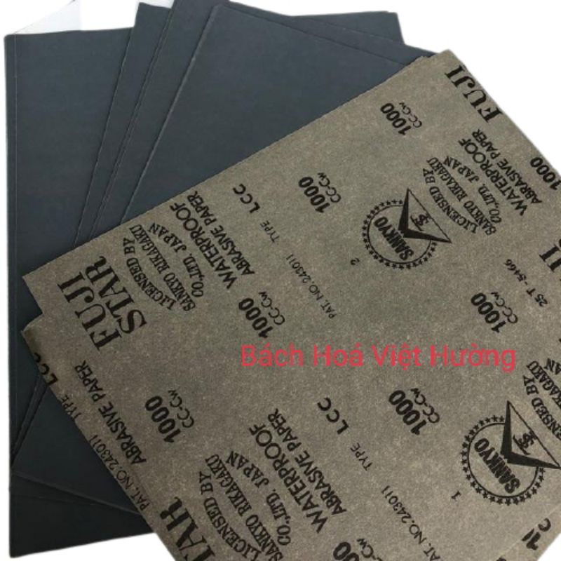 Giấy giáp, nhám nước Nhật Bản  đủ độ nhám từ P100 đến P2000 ( giá 1 tờ)