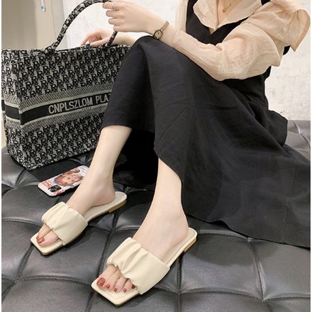 Dép bệt nữ nhún quai ngang
