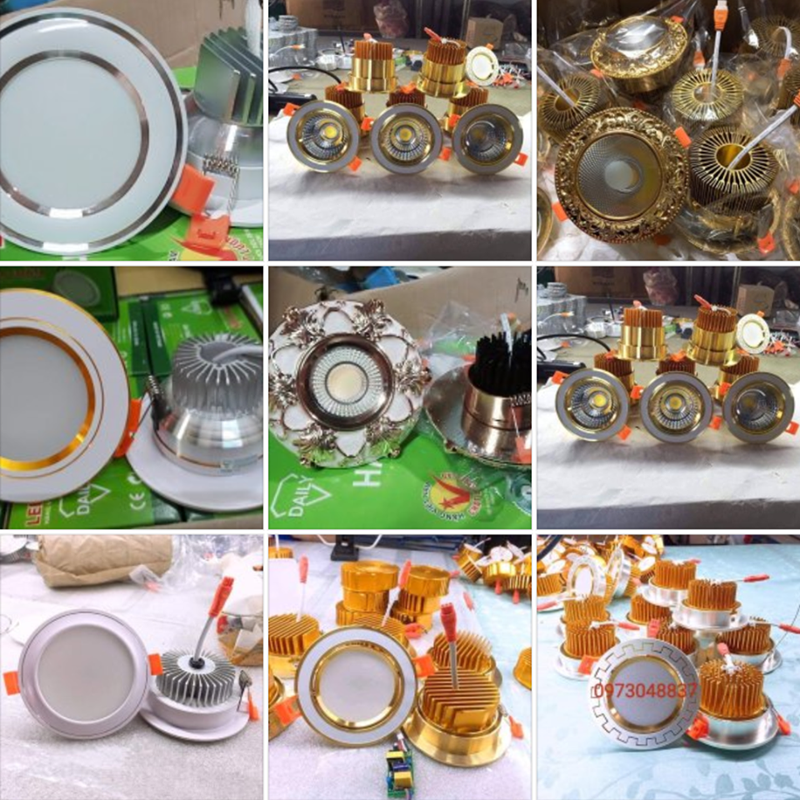 Đèn led âm trần 9w 3 chế độ ánh sáng