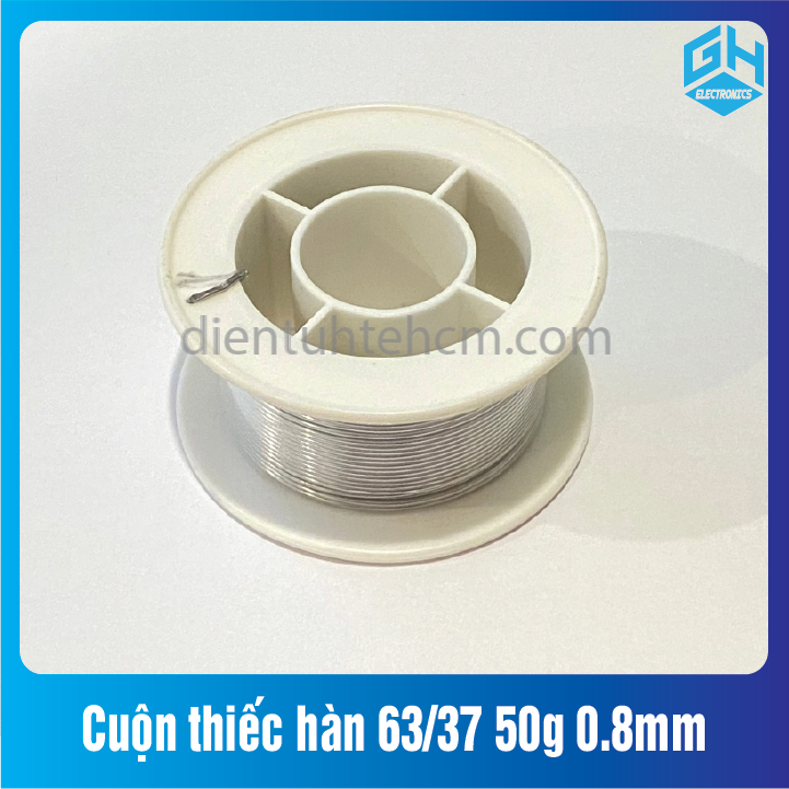 Cuộn thiếc hàn 63/37 loại 50g kích thước 0.8mm