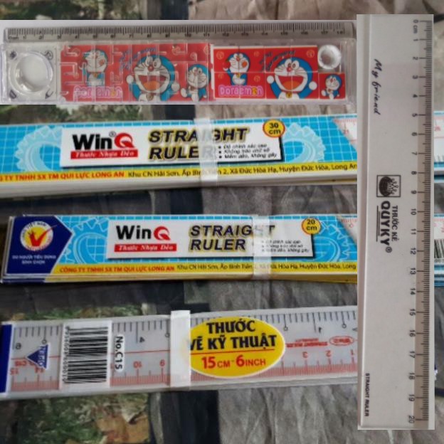 Thước kẻ dùng trong học tập, văn phòng (15/20/30cm)