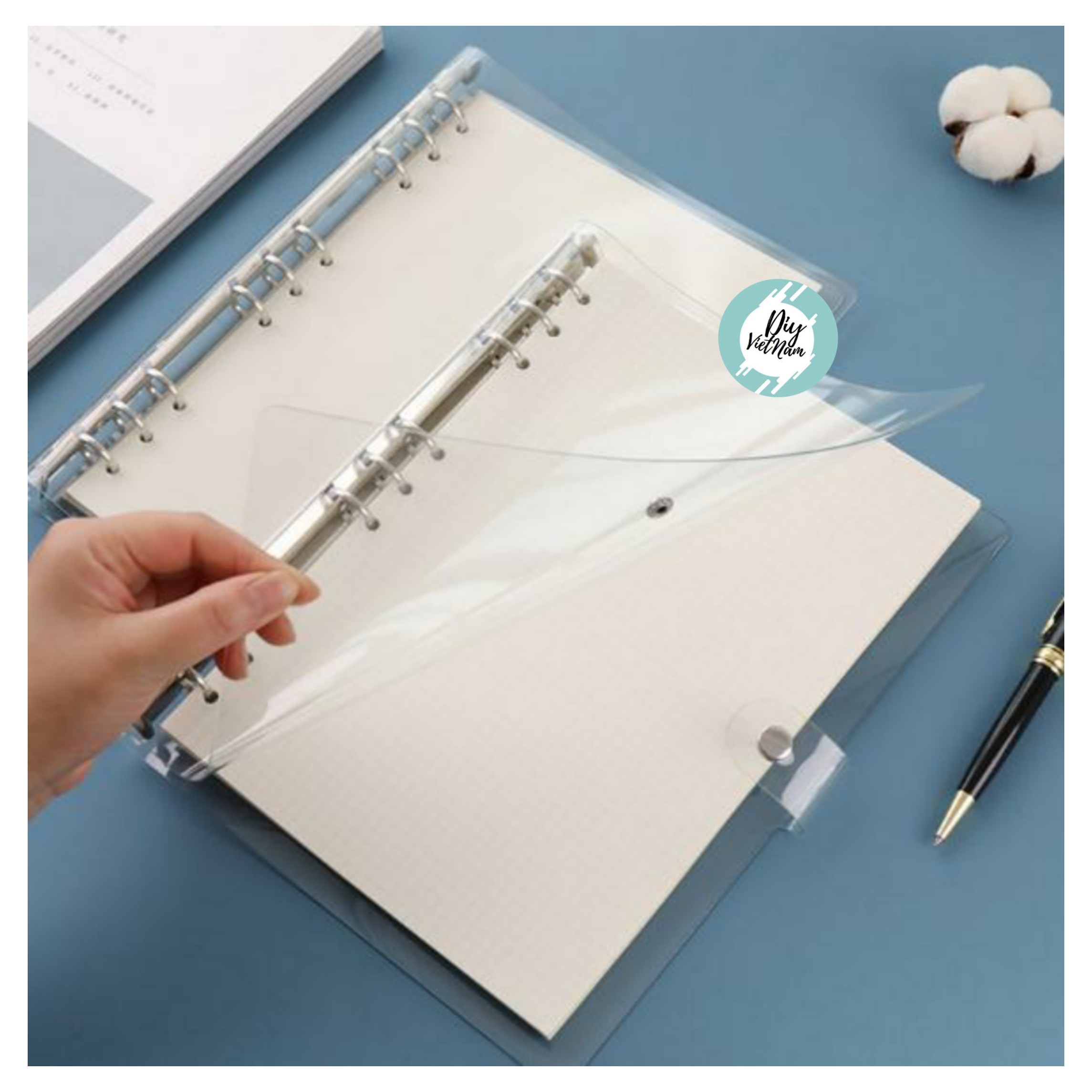 [HCM][KÈM GIẤY]PLANNER TRONG SUỐT B5 9/26 LỖ
