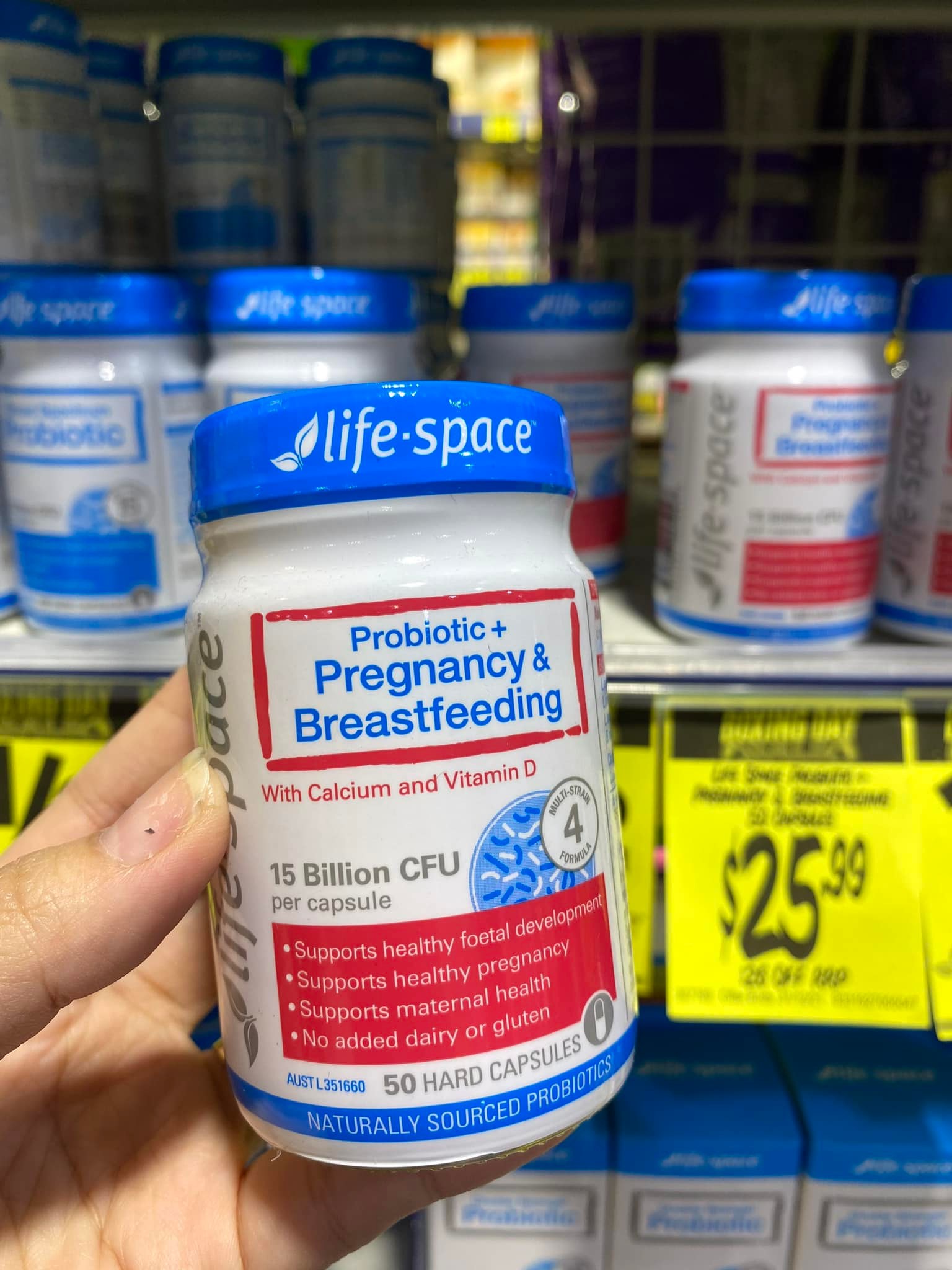 Men vi sinh Life Space Breastfeeding Probiotic 23 Billion CFU 50 viên
