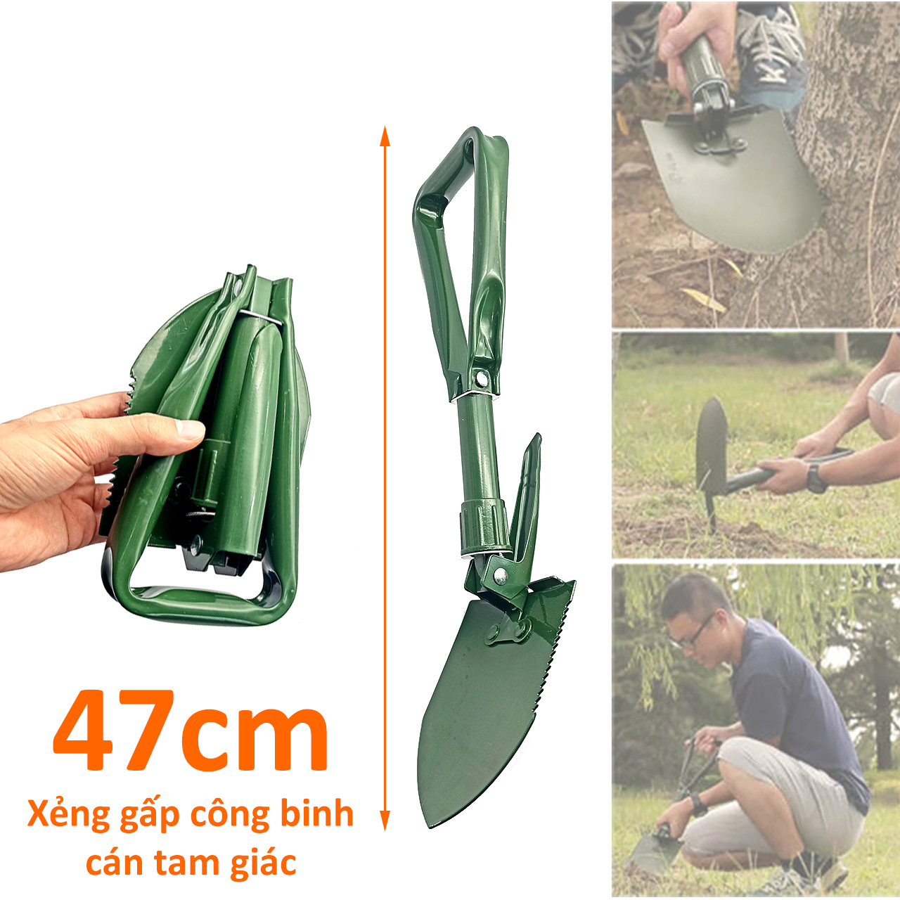 Xẻng gấp quân dụng đa năng