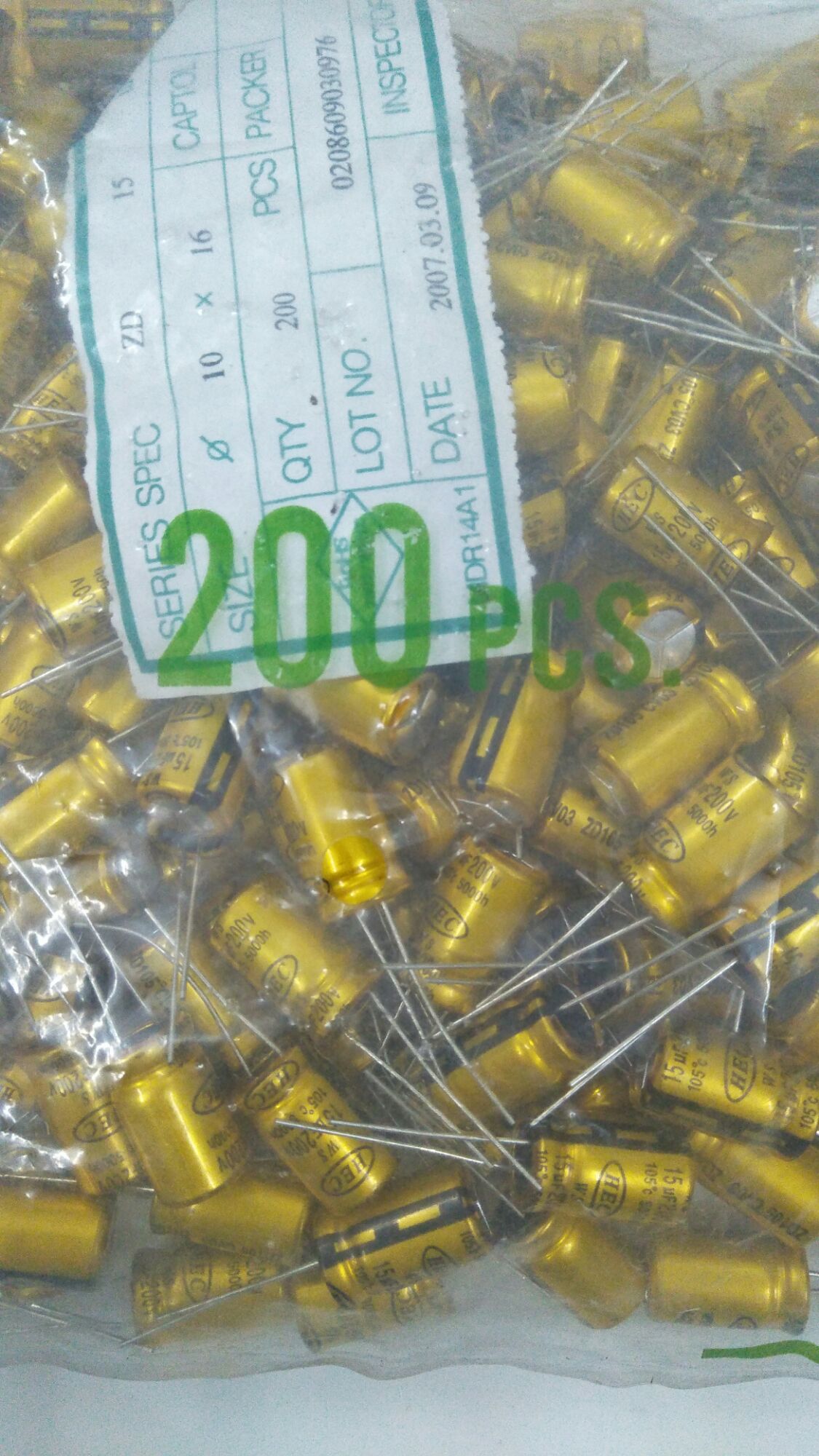 Bịch 200 tụ xịn 15m-200v