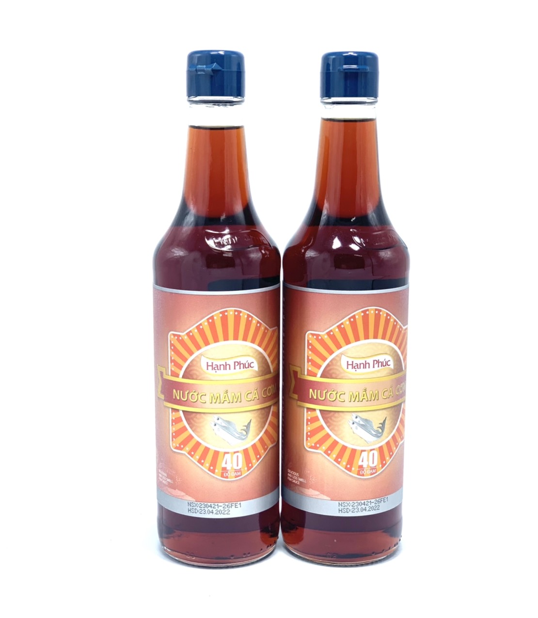 (THÙNG XỐP COMBO 02 CHAI) Nước mắm Hạnh Phúc 40 độ đạm chai 500ml