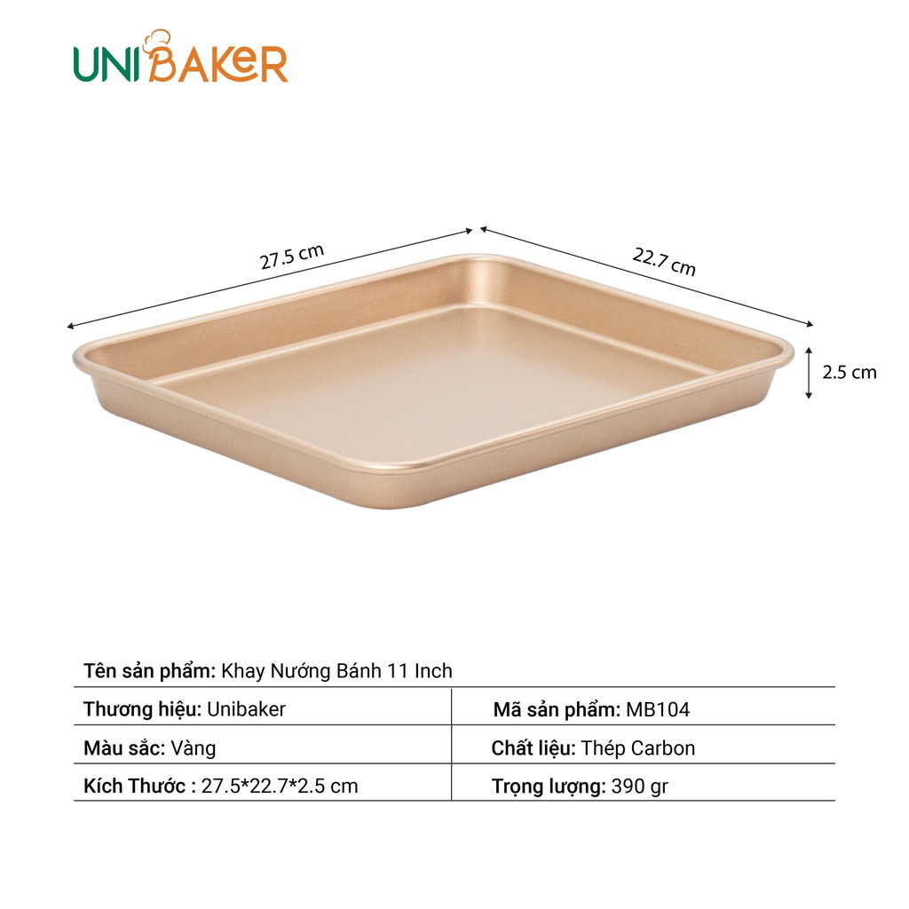 Khay Nướng Bánh thành thấp Unibaker