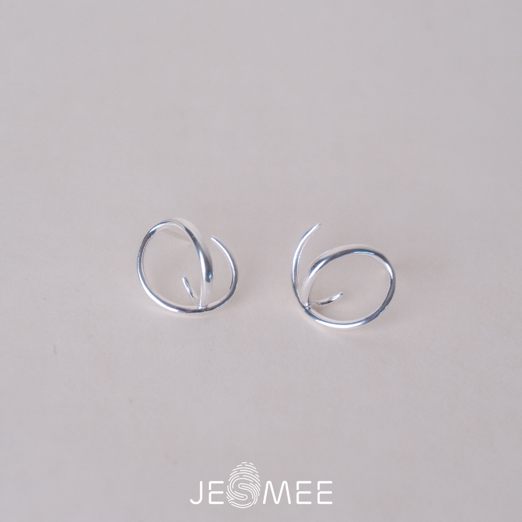 [1.12-GIẢM 15K ĐƠN 299K]- Khuyên tai nữ Curvy Hoop JESMEE - E6661
