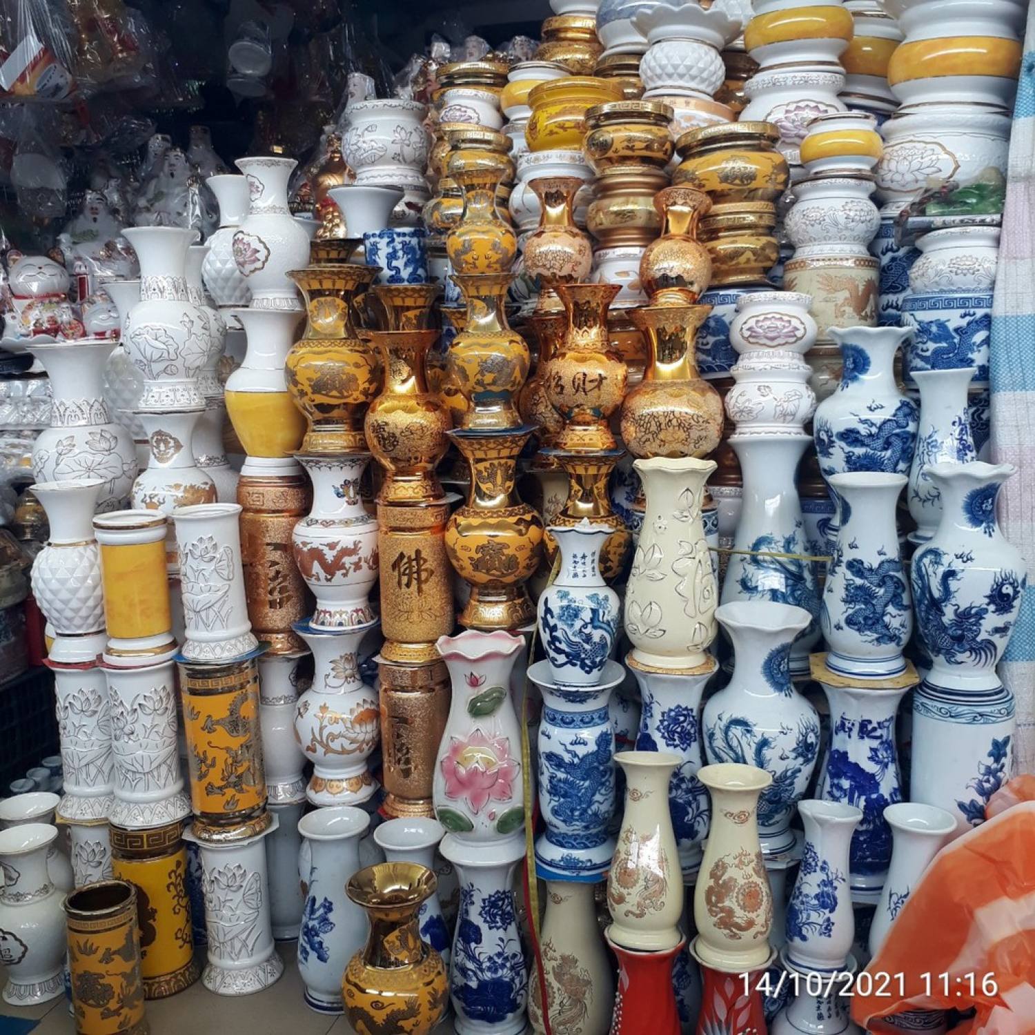 Án 5 ly và Án 3ly nước thờ cúng rồng vàng