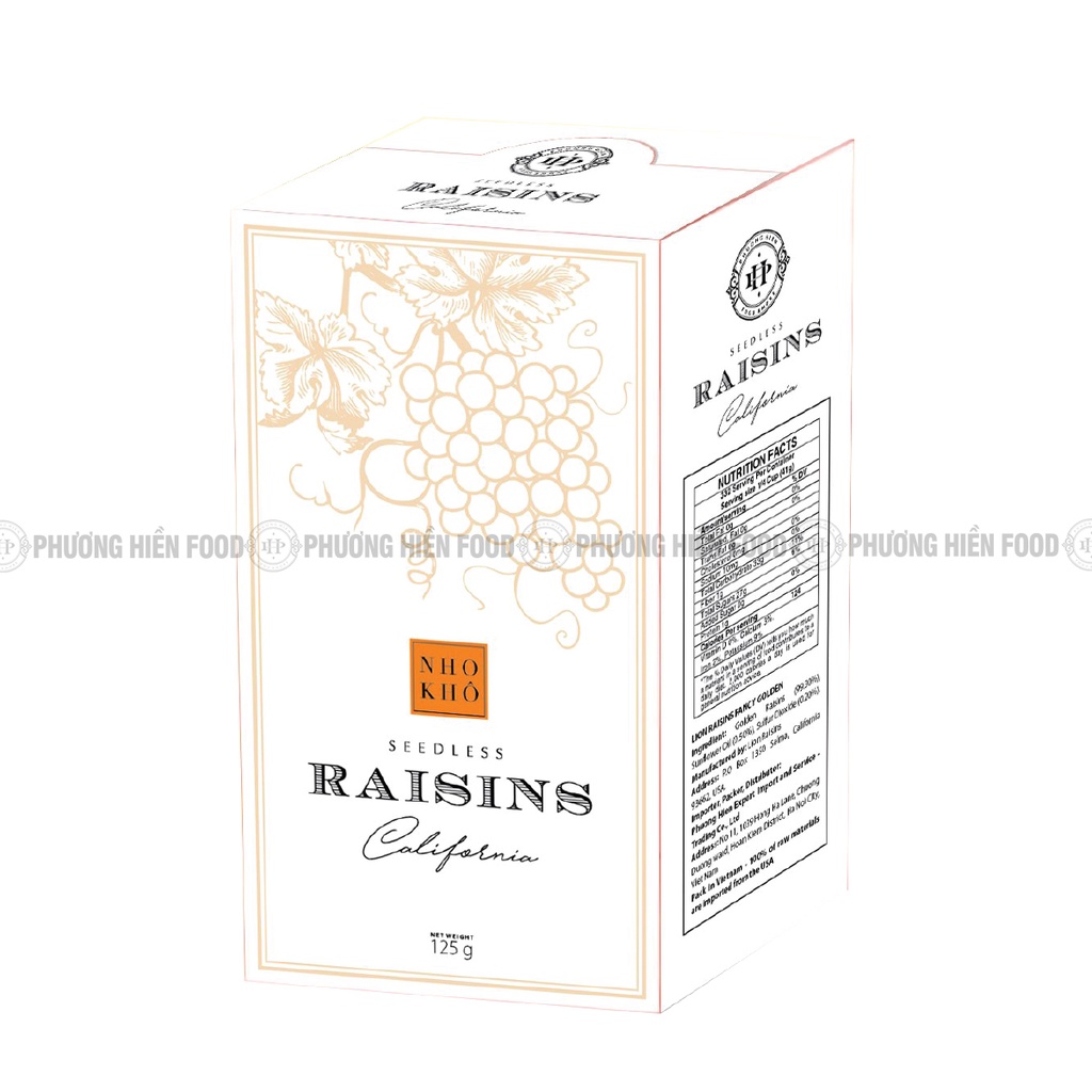 Nho khô vàng PH Raisins 125g