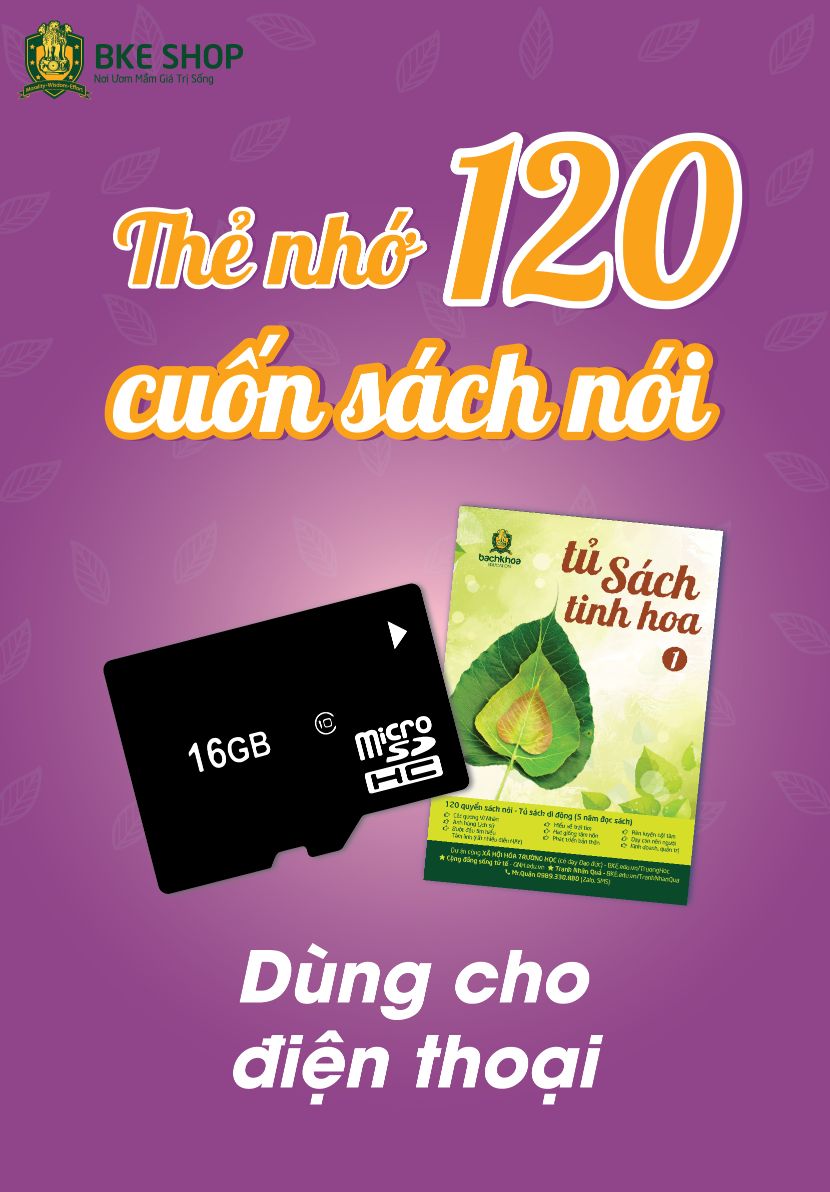 Loa Pháp Thoại 120 Cuốn Sách Nói BKE (KÈM LOA + Thẻ nhớ + SÁCH )
