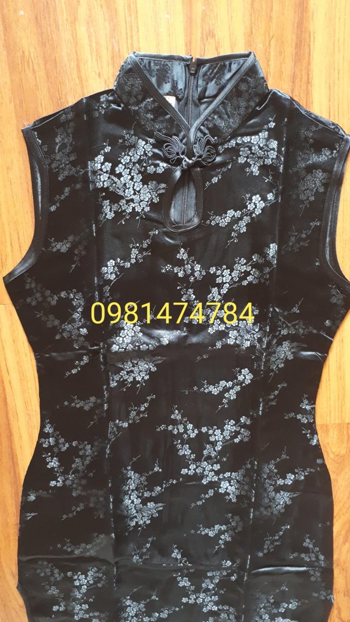 sườn xám Gấm dài kg tay