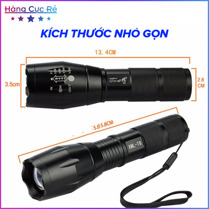 Đèn pin cầm tay siêu sáng Rp6000 siêu sáng