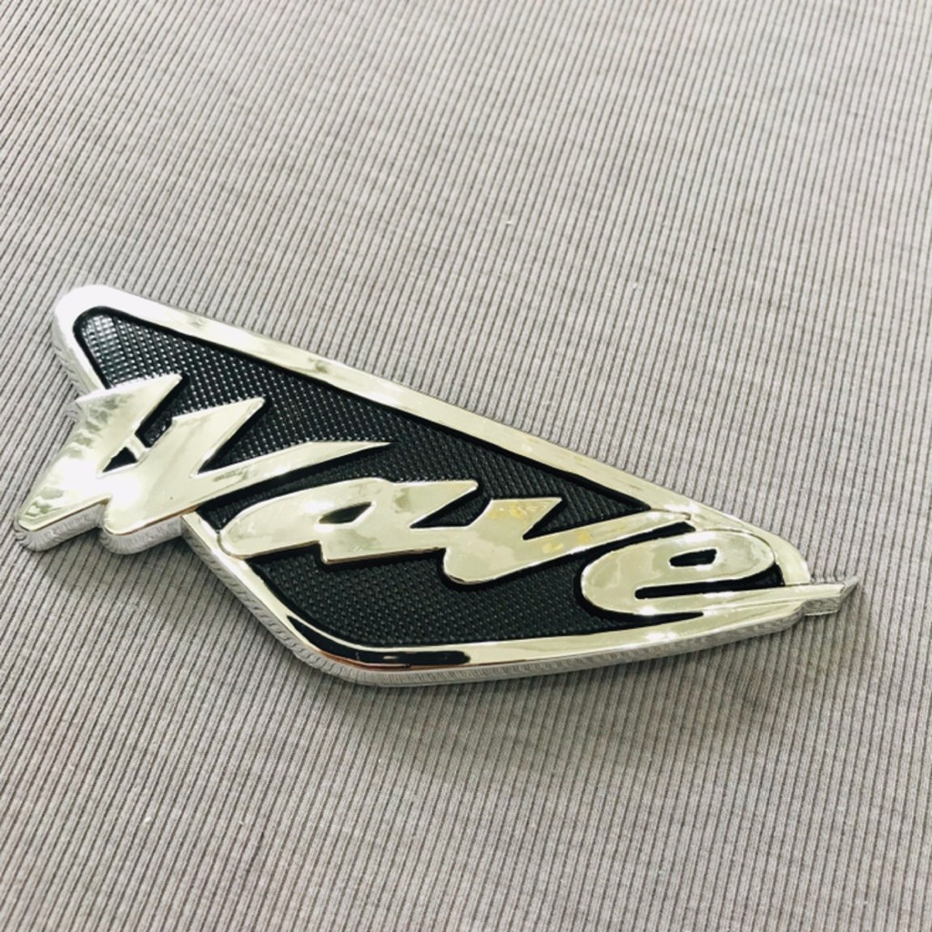 Logo Wave nhựa cứng mạ crom dán mặt nạ xe sắc nét