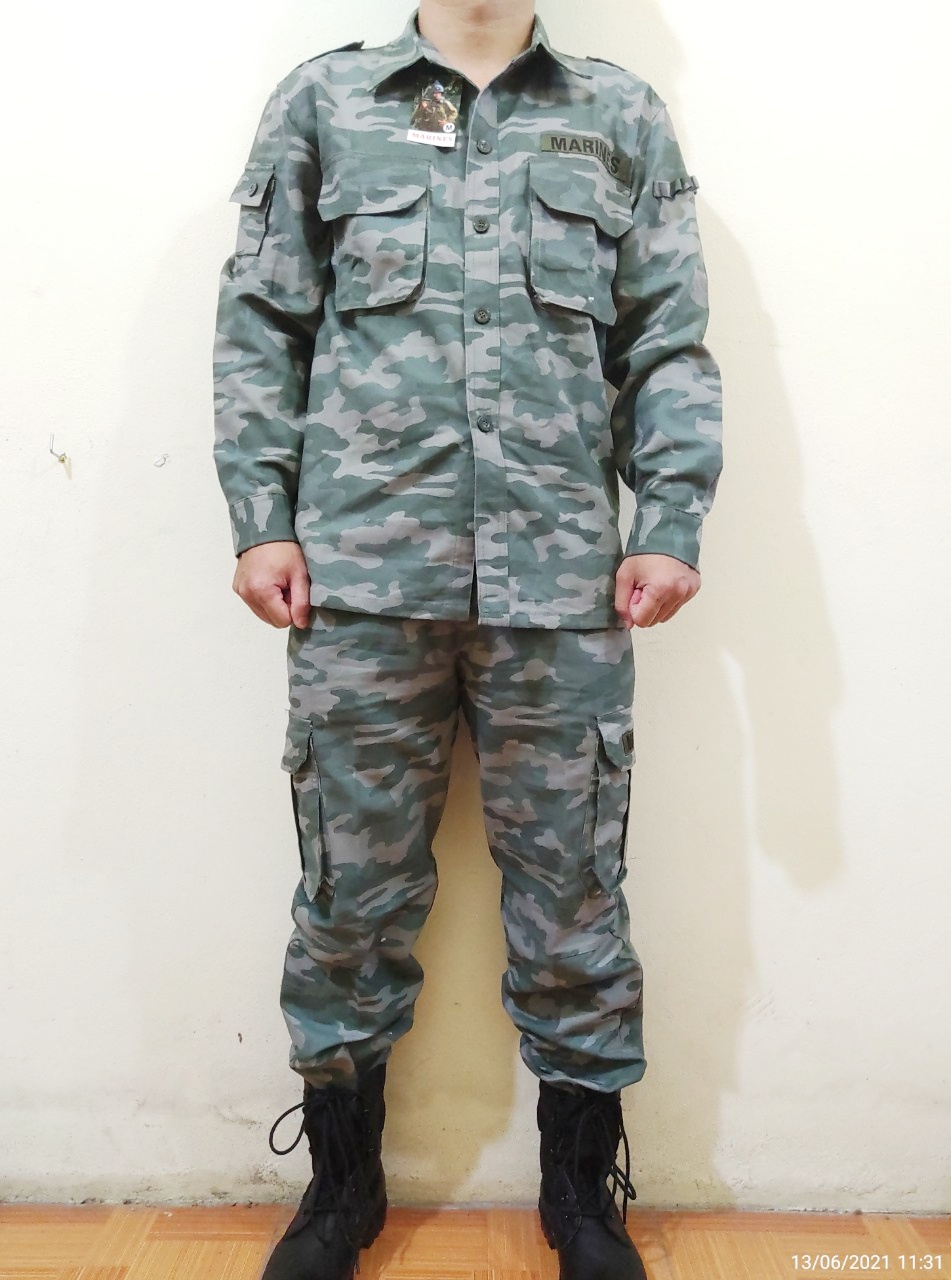 QUẦN ÁO LÍNH RẰN RI XANH SÁNG