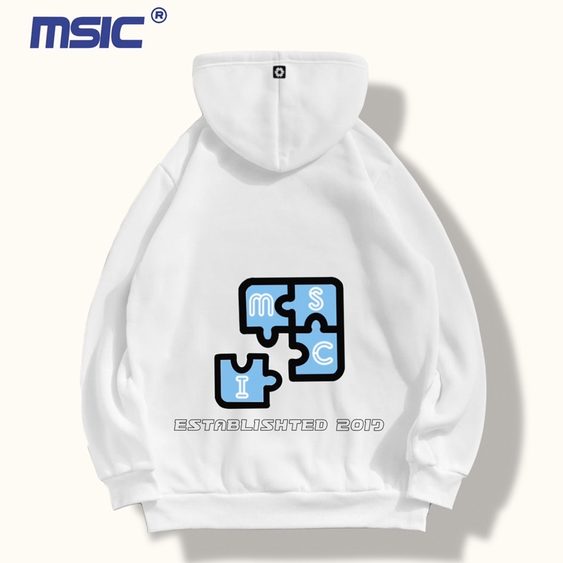 Áo Khoác Hoodie Basic Trắng