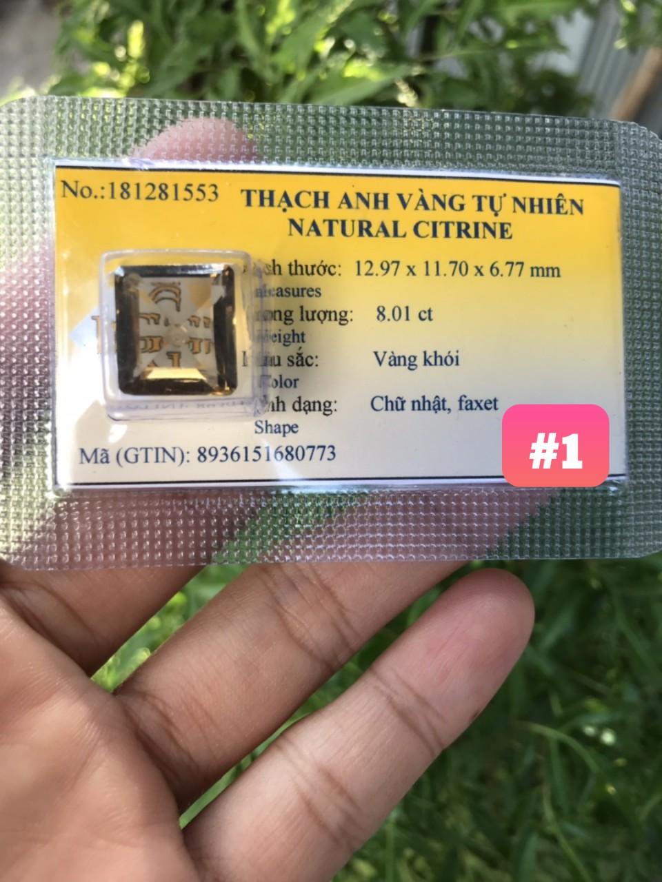 Đá Citrine - Thạch anh vàng thiên nhiên (Đã kiểm định)