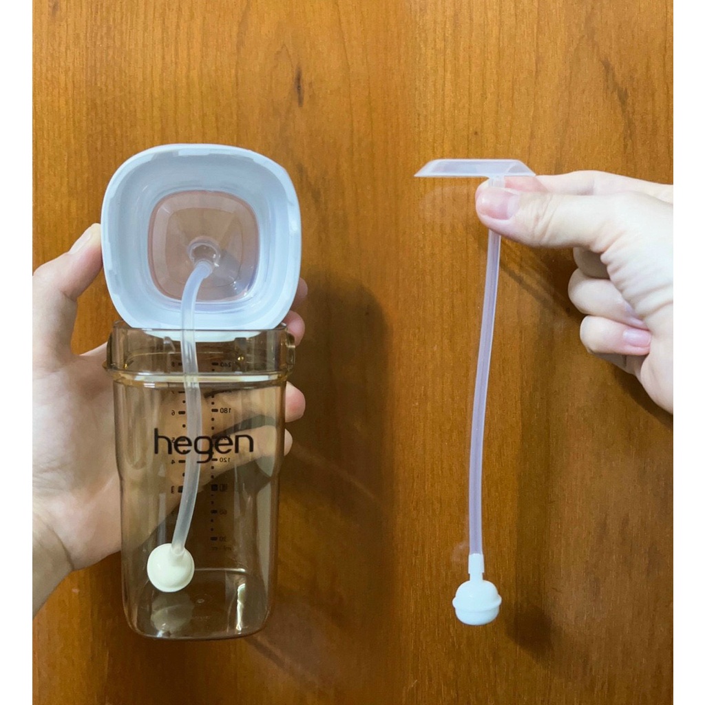 Dây hút chống sặc bình sữa cổ vuông HG nội địa Trung - Van chống sặc HG lắp núm ti cho bé ti mọi tư thế