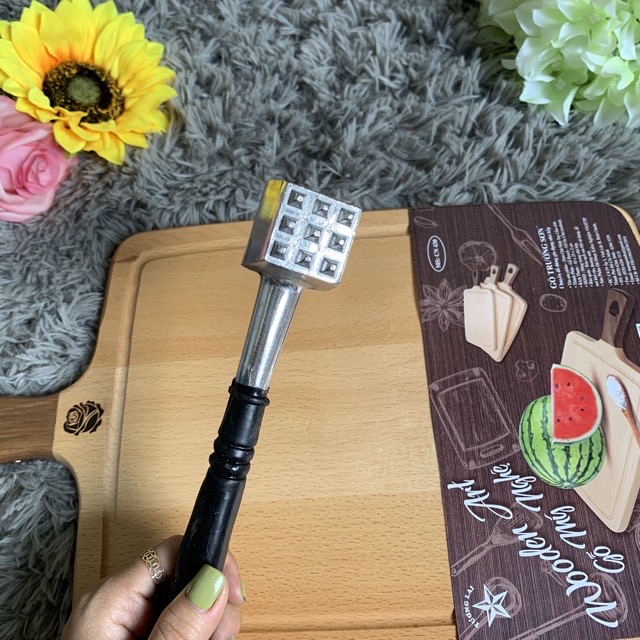 Búa đập thịt 2 đầu cán đen mini