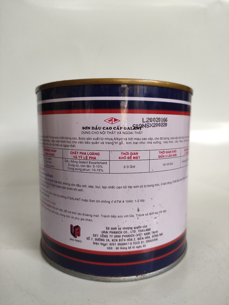 SƠN DẦU CAO CẤP GALANT LON 800ML