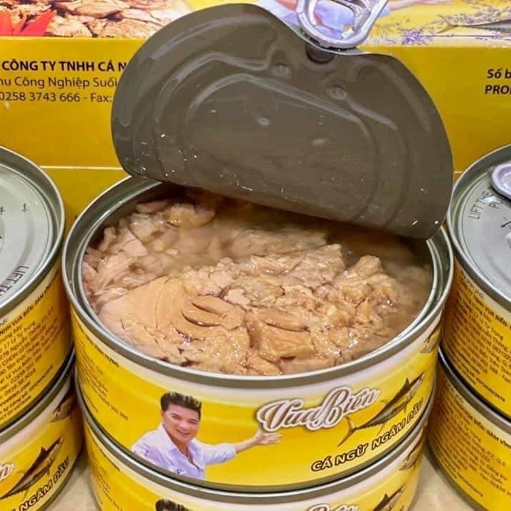 Cá ngừ ngâm dầu ( lốc 4 hộp, hộp 140g)