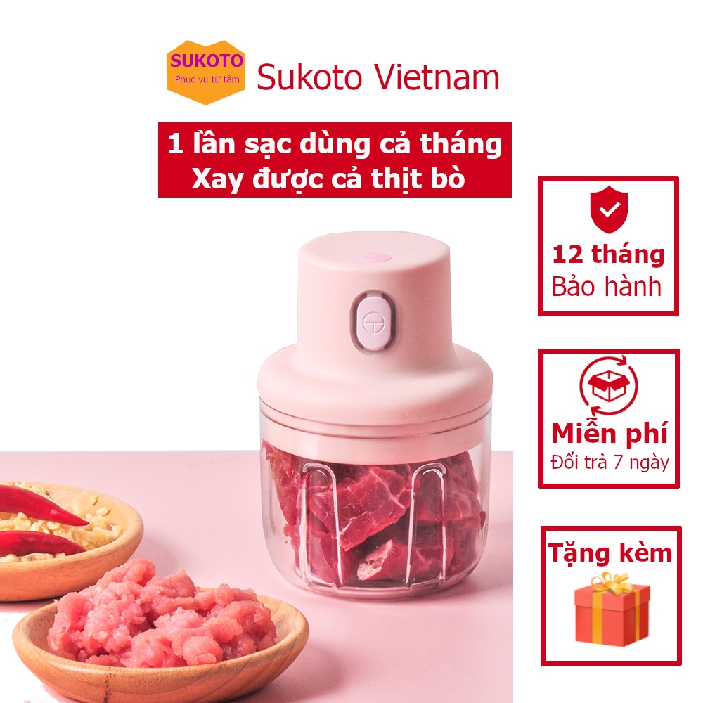 BÁO GIÁ Dao Làm Bếp Trẻ Em | Shopee Lazada Sendo Tiki mới nhất 46 Máy Xay Ăn Dặm, Xay Cháo Chăm Sóc Trẻ Em, Người Già, 250 ml, Lưỡi Dao 3 Cánh Inox - Sukoto Vietnam