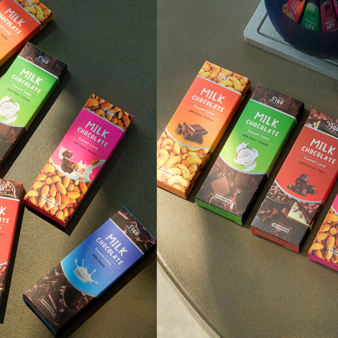 Kẹo Socola Sữa Figo Hạt Cacao 20gr Siêu Ngon