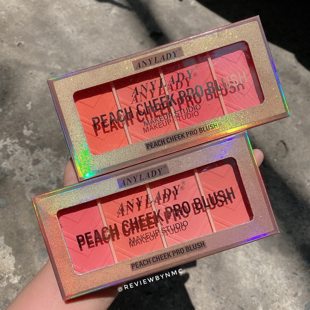 Má hồng 4 ô Any Lady Peach Cheek Pro,