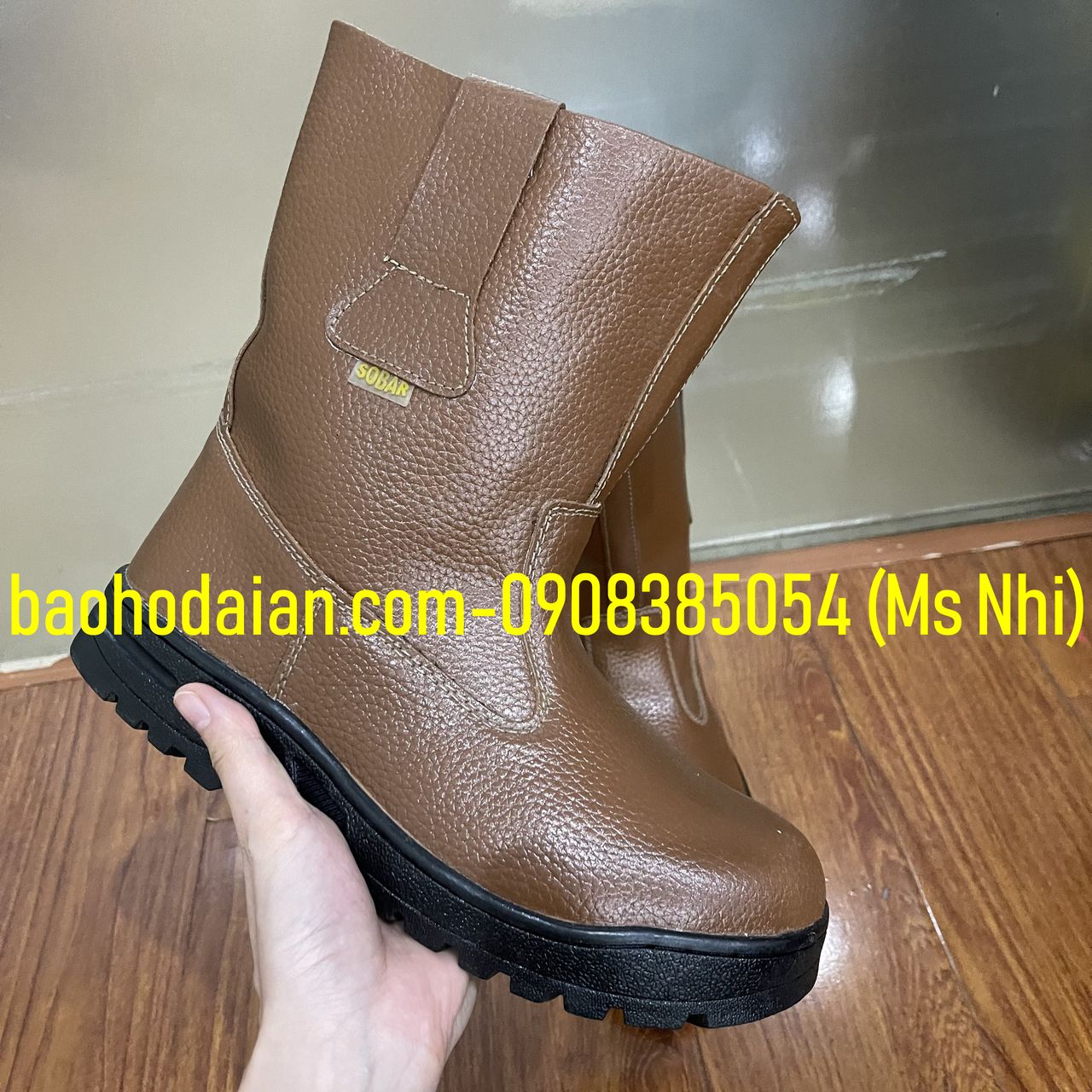 Ủng da bảo hộ lao động chính hãng Sobar