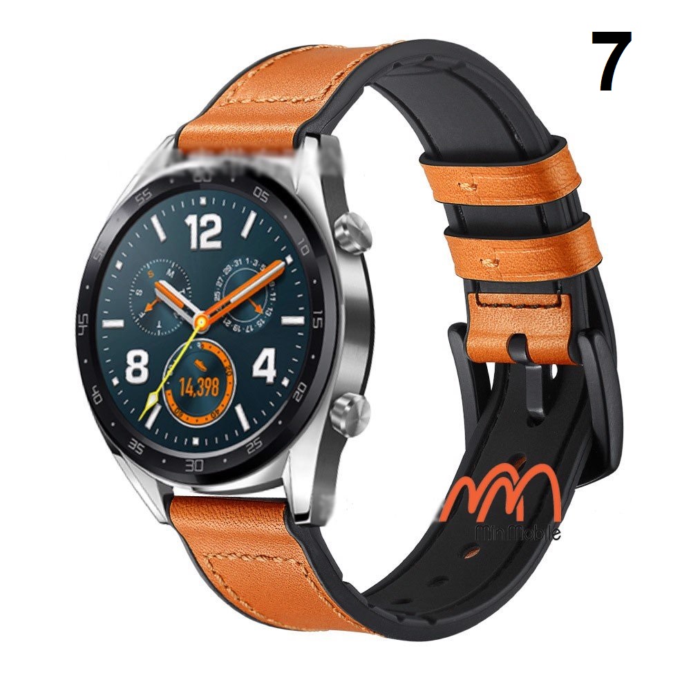 Dây 2 lớp da và cao su Huawei GT - Huawei Magic ( Dây 22mm )