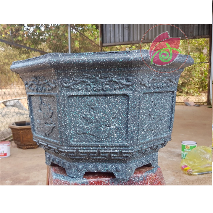 Sơn chậu kiểng xám đen hệ nước Okay Paint 1kg