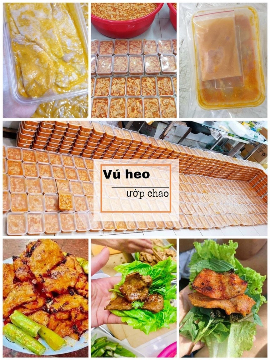 Pork Breast Marinated in Salad Dressing with Dipping Sauce 500Gr (Delivery in Ho Chi Minh City)