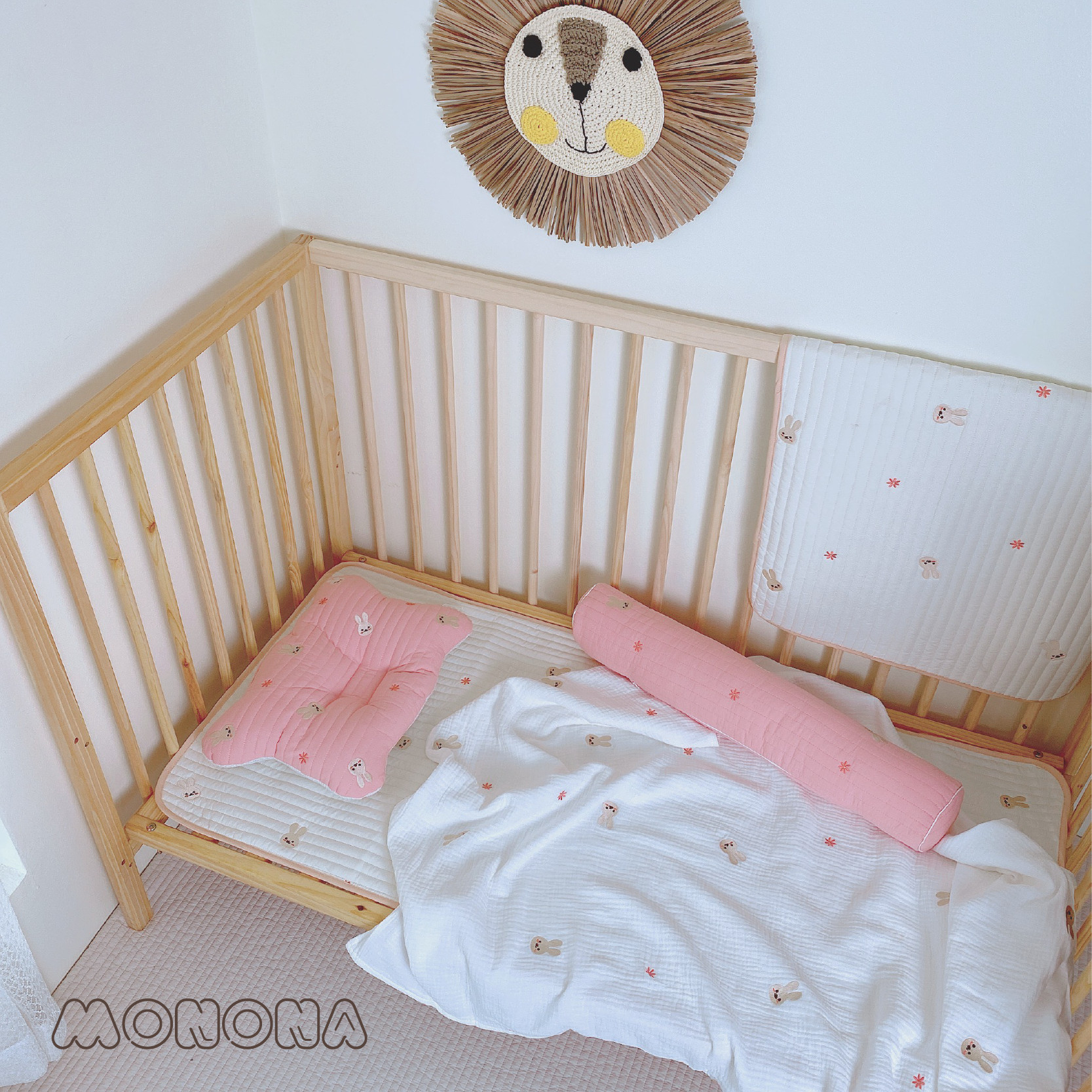 Gối ôm kiêm gối chặn chần bông chất liệu nhập Hàn xịn cho bé - Tặng kèm túi đựng siêu xinh | Gối ôm cho bé sơ sinh