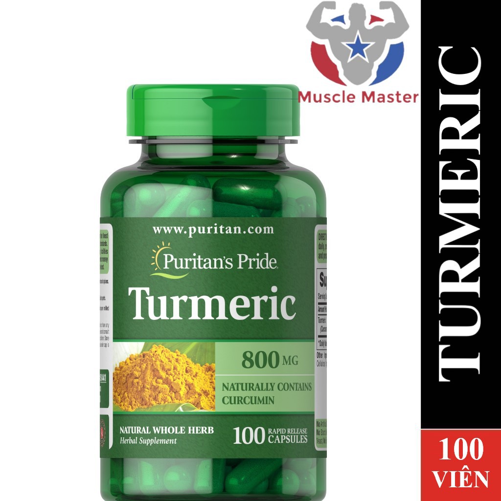 Viên Tinh Chất Nghệ Puritans Pride Turmeric 800mg 100 Viên