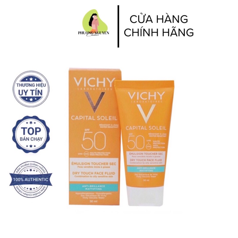 Kem Chống Nắng Cho Da Dầu Vichy Ideal Soleil SPF50+ (50ML)