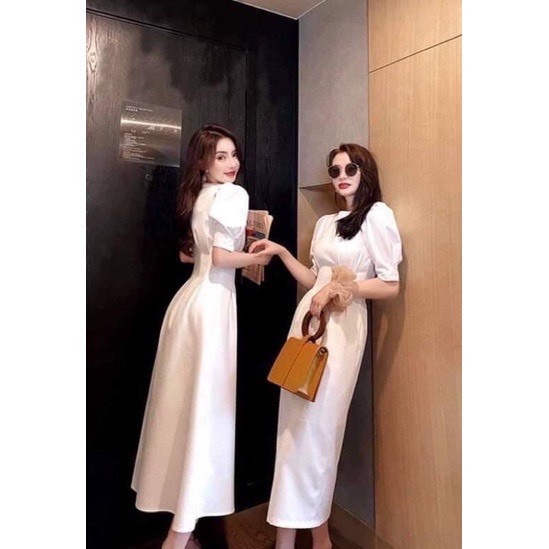 Đầm dáng xòe chít eo thời trang nữ (Dài 98cm)