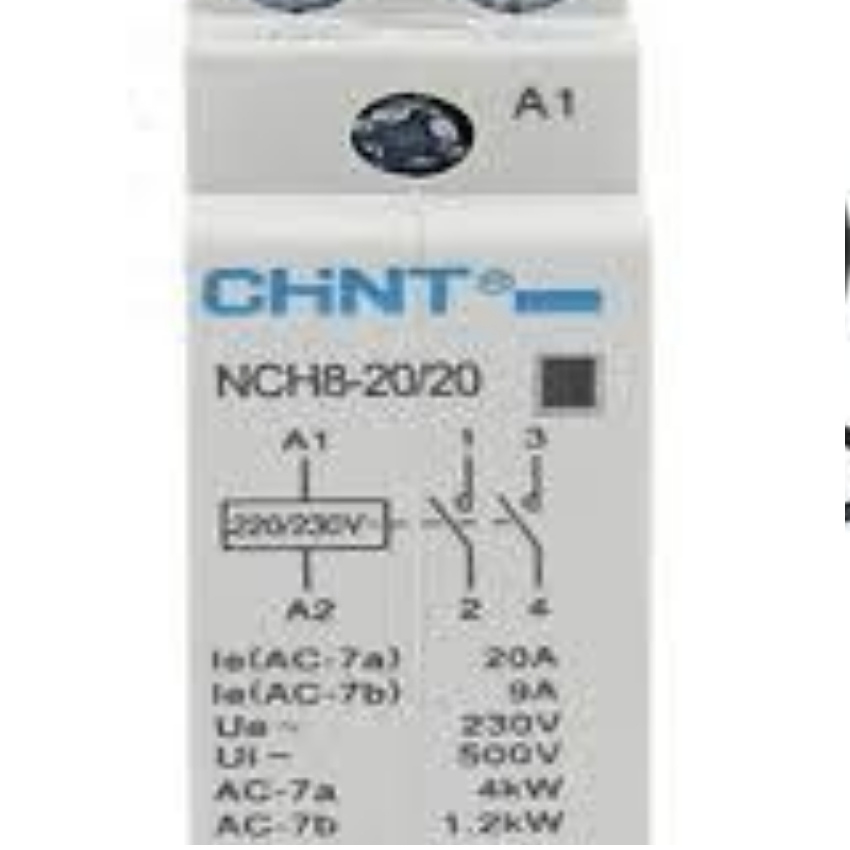 khởi động từ 1 pha CHINT NCH8 25A/220v Contactor bảo vệ thiết bị động cơ quá tải kết hợp với công tắc hẹn giờ (Xám)