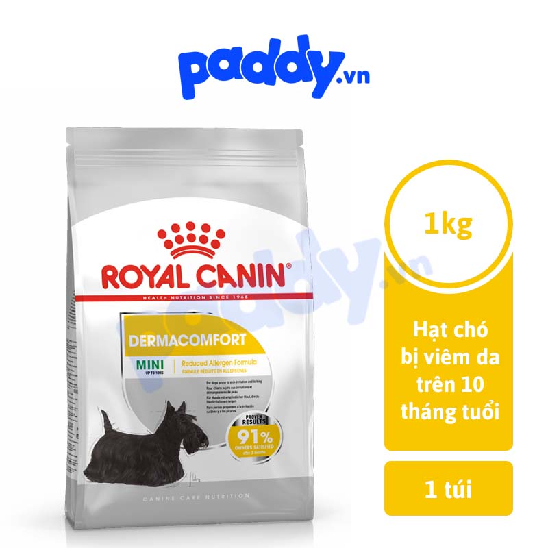 Hạt Cho Chó Viêm Da Giống Nhỏ Royal Canin Mini Dermacomfort Hạt Ăn