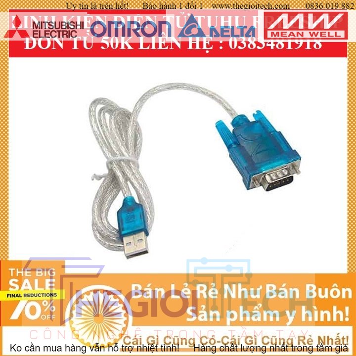 Dây Cáp Chuyển Đổi Từ Cổng Usb Sang rs232 25mm Rs232 Rs485 cáp nạp board plc mitsubishi chuyển đổi tín hiệu