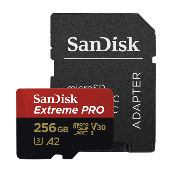 [HCM]Thẻ Nhớ MicroSDXC SanDisk Extreme Pro A2 - 256GB V30 U3 4K R170MB/s W90MB/s ( Đen Đỏ )