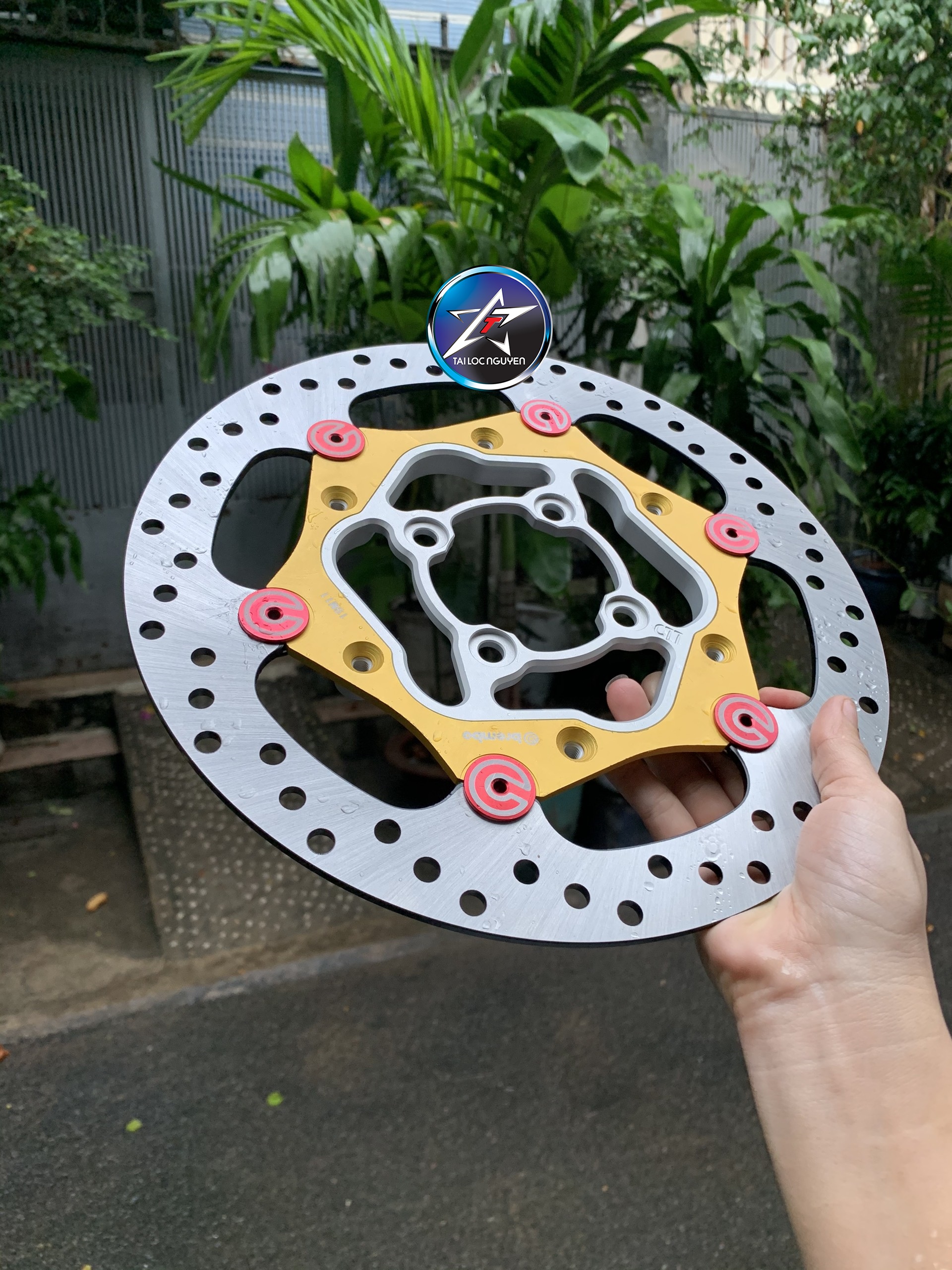 [HCM]ĐĨA THẮNG OVER SIZE 265MM LOGO BREM KÈM LÒNG NHÔM