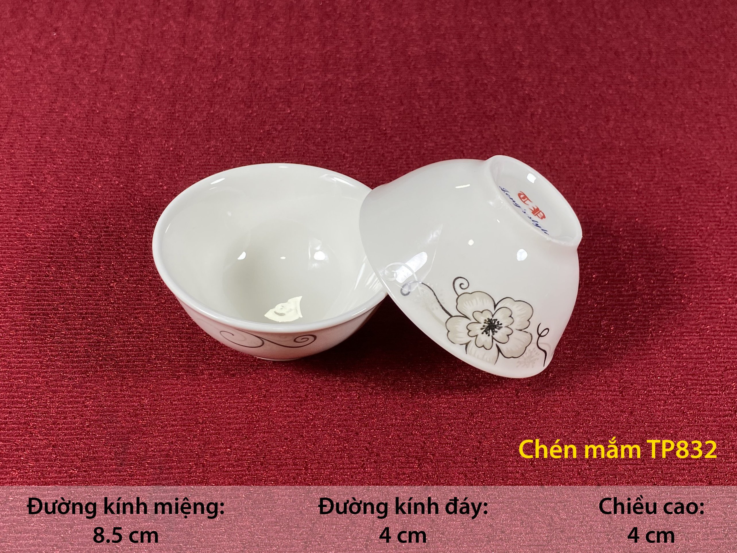 CHÉN MẮM, CHÉN CHÈ TP 832 SỨ BÁT BẢO CAO CẤP, sINCE_1977