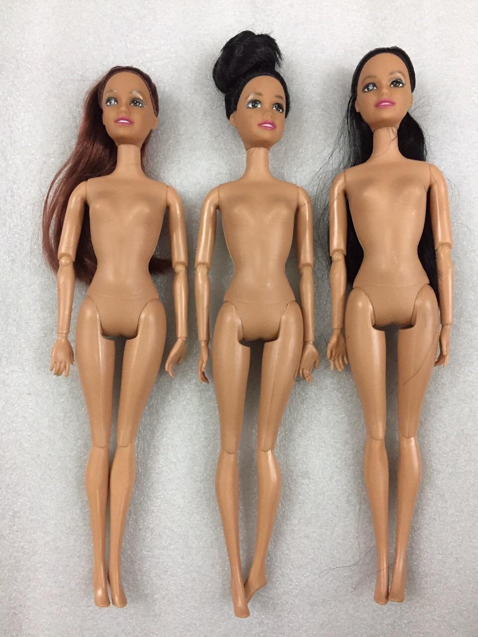 Búp bê da ngâm cao 30cm tóc nâu quăn - đòi chơi bé gái