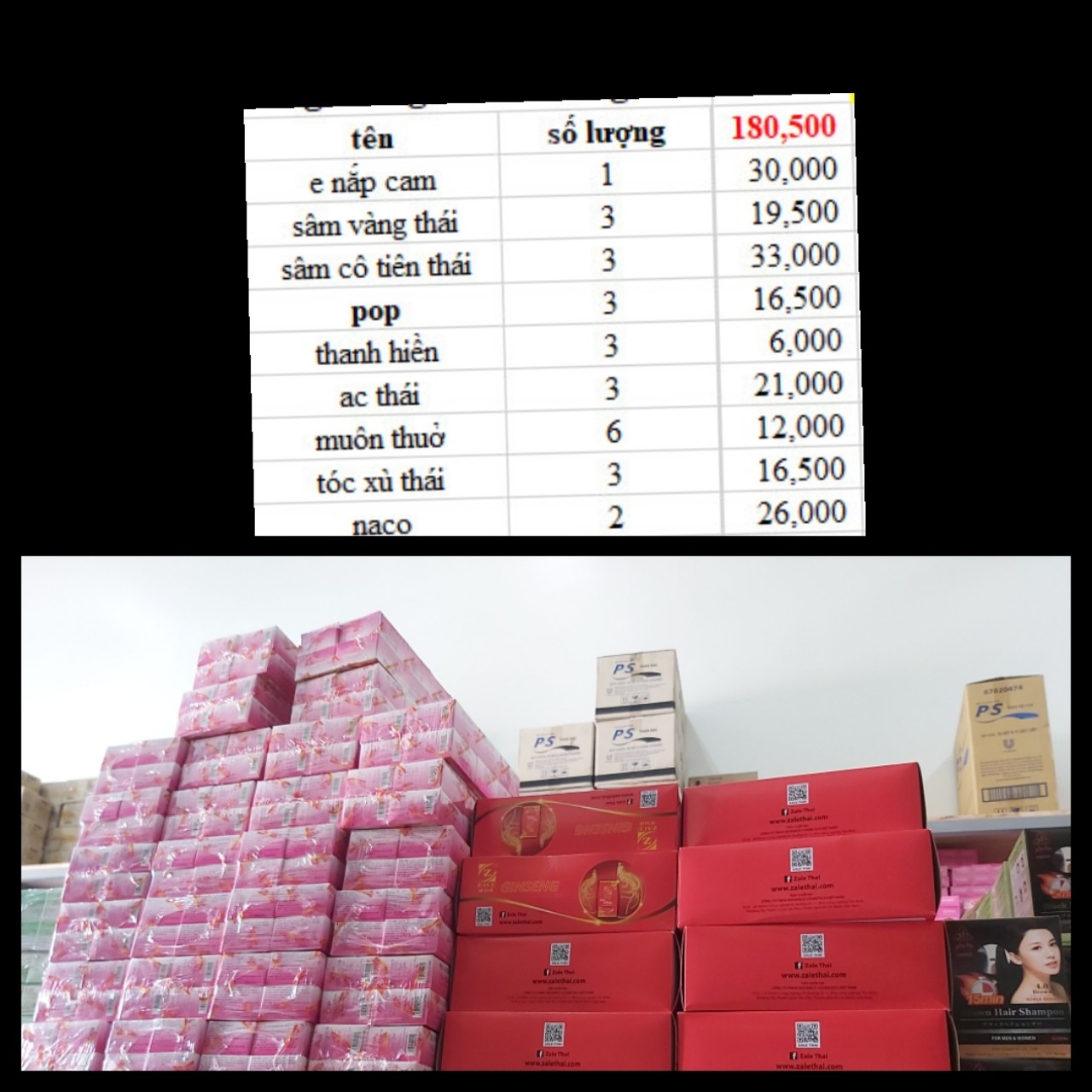 công thức khách hàng đặt