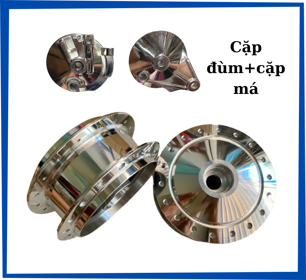 Bộ đùm niềng căm Crom Thái dành cho Wave, Dream