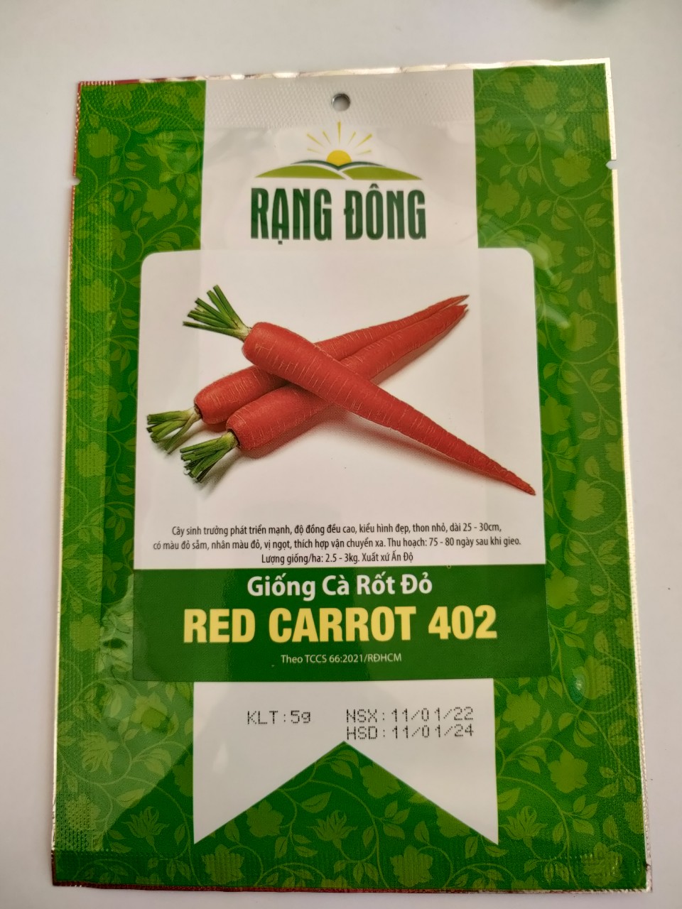 Hạt giống cà rốt đỏ Rạng Đông