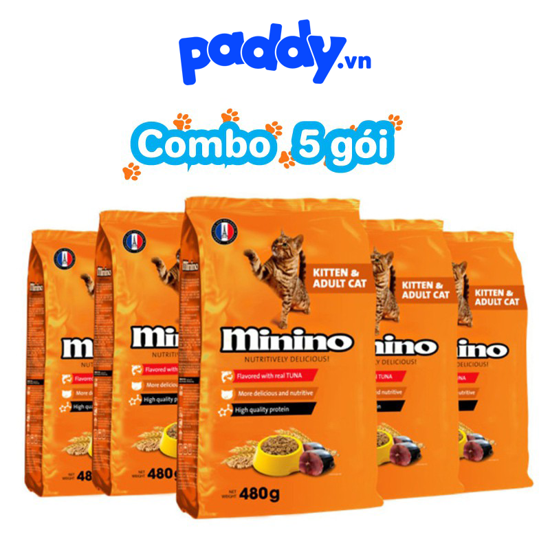 [Combo 5] Hạt Minino cho Mèo Mọi Lứa Tuổi