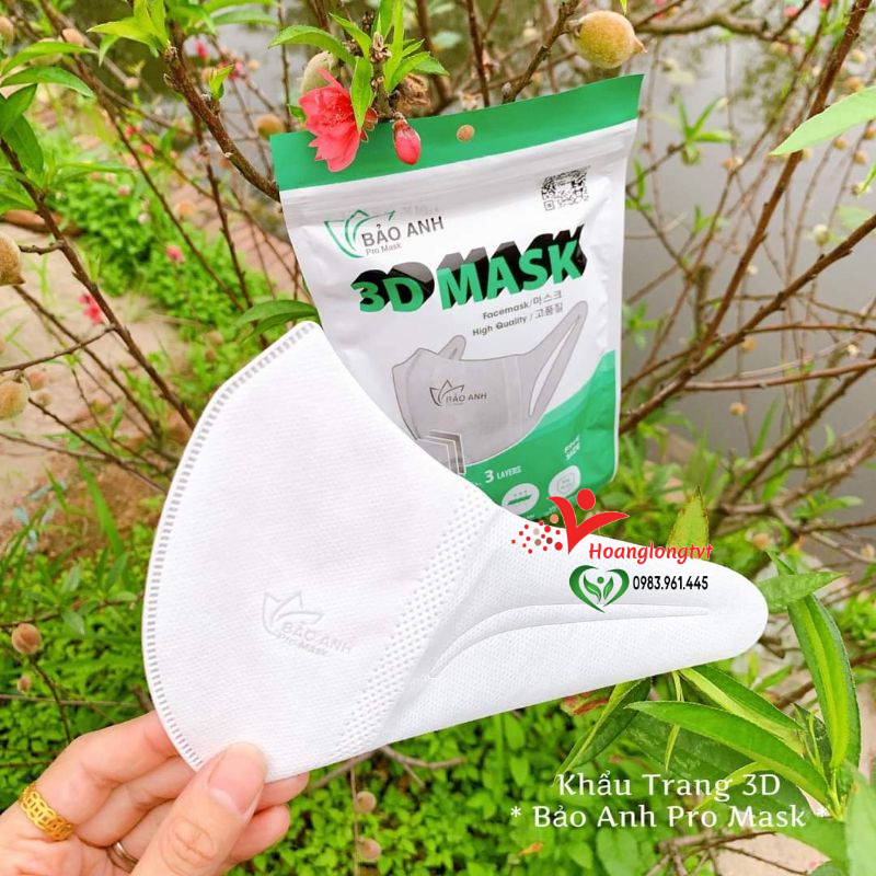 Khẩu Trang Y Tế 3D Mask Bảo Anh Pro Mask (Túi Zip Xịn Xò)
