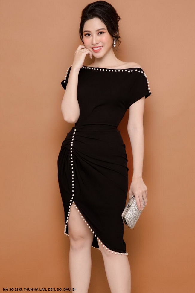 MyDu Shop  | MS 2295 Đầm Thun Umi Kết Ngọc – Kiêu Sa Dự Tiệc, Tôn Dáng Vượt Trội
